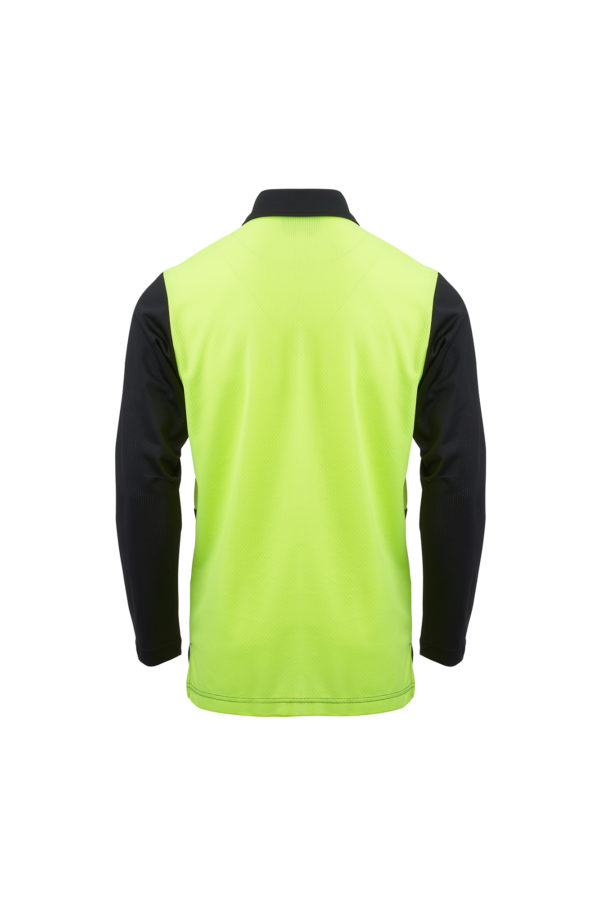 Hi Vis Recycled Polyester Polo Long Sleeve - Image 2